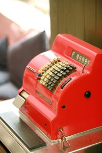 old style cash register..